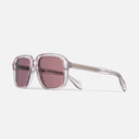 An image of the 1397 Square Sunglasses Nude Pink frame side view with arms open