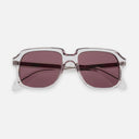 An image of the 1397 Square Sunglasses Nude Pink frame frontal view with arms closed
