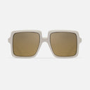 An image of the 1398 Square Sunglasses Bone frame frontal view with arms open