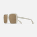 An image of the 1398 Square Sunglasses Bone frame side view with arms open