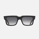 An image of the 1403 Square Sunglasses Black Matt on Shiny Yellow frame frontal view with arms open