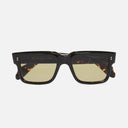 An image of the 1403 Square Sunglasses Havana frame frontal view with arms closed