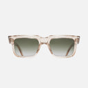 An image of the 1403 Square Sunglasses Sand Crystal frame frontal view with arms open