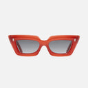 An image of the 1408 Cat Eye Sunglasses Rouge frame frontal view with arms open