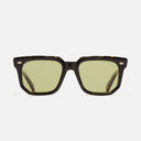 An image of the 1410 Square Sunglasses Black on Havana frame frontal view with arms open
