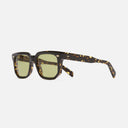 An image of the 1410 Square Sunglasses Black on Havana frame side view with arms open