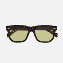 An image of the 1410 Square Sunglasses Black on Havana frame frontal view with arms closed