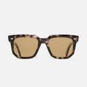 An image of the 1410 Square Sunglasses Grey Havana frame frontal view with arms open