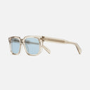An image of the 1410 Square Sunglasses Sand Crystal frame side view with arms open