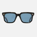 An image of the 1410 Square Polarised Sunglasses in Black frame frontal view with arms open