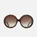 An image of the 1412 Round Sunglasses Brush Stroke frame frontal view with arms open