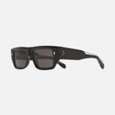 An image of the 1413 Rectangle Sunglasses Black frame side view with arms open