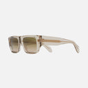 An image of the 1413 Rectangle Sunglasses Sand Crystal frame side view with arms open