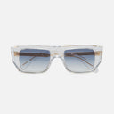 An image of the 1413 Rectangle Sunglasses Crystal frame frontal view with arms closed