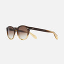 An image of the 9378 Round Sunglasses Honeyburst frame side view with arms open