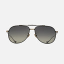An image of the Sloane 1423 Aviator Sunglasses in Black/Gold frame frontal view with arms closed
