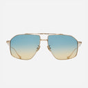 An image of the Kensington 1424 Aviator Sunglasses in Gold frame frontal view with arms open
