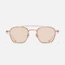 An image of the Cranley 1425 Aviator Sunglasses in Jewel Gold frame frontal view with arms open