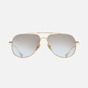 An image of the Cutler and Gross The Great Frog Paterson Aviator Sunglasses in Gold/Silver frame frontal view with arms open.