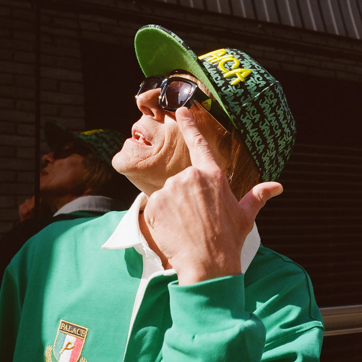 John Knight wears the Jupiter Wrap sunglass in Black. Photo by Lev Tanju.