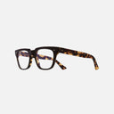 An image of the 1381 Blue Light Filter Square Opticals in Black on Camo frame side view with arms open