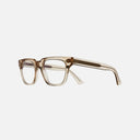 An image of the 1381 Blue Light Filter Square Opticals in Granny Chic frame side view with arms open