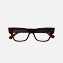 An image of the 1379 Blue Light Filter Cat Eye Opticals in Dark Turtle frame frontal view with arms closed