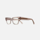 An image of the 1379 Blue Light Filter Cat Eye Opticals in Prawn Cocktail frame side view with arms open