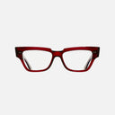 An image of the 1379 Blue Light Filter Cat Eye Opticals in Burgundy frame frontal view with arms open