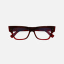 An image of the 1379 Blue Light Filter Cat Eye Opticals in Burgundy frame frontal view with arms closed