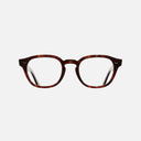 An image of the 1380 Blue Light Filter Rectangle Opticals in Dark Turtle frame frontal view with arms open