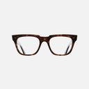 An image of the 1381 Blue Light Filter Square Opticals in Dark Turtle frame frontal view with arms open
