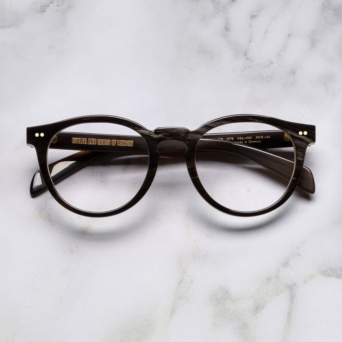 Cutler and Gross Round Horn Optical Eyeglasses