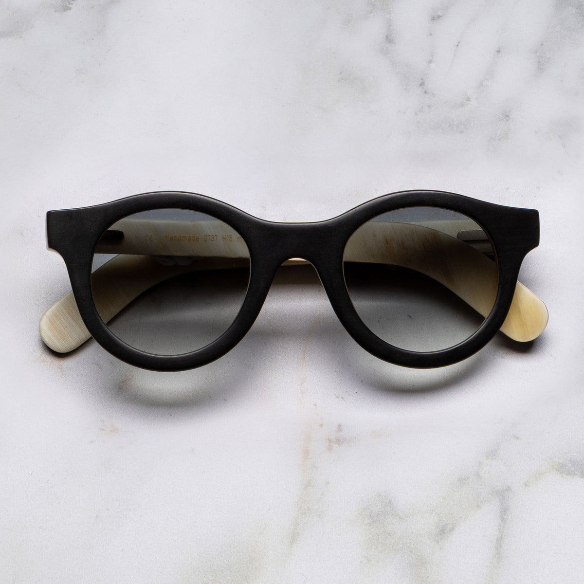 Cutler and Gross 0737 Round Horn Sunglasses
