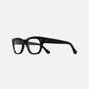 An image of the 0772 Square Opticals in Black frame side view with arms open