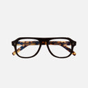 An image of the 0822V2 Aviator Opticals in Black on Camu frame frontal view with arms closed