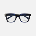 An image of the 1305 Square Opticals in Blue Navy frame frontal view with arms closed