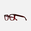 An image of the 1305 Square Opticals in Burgundy frame side view with arms open