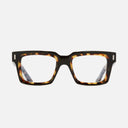 An image of the 1386 Optical Square Glasses Black on Camo frame frontal view with arms open