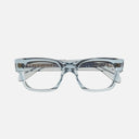 An image of the 1391 Optical Rectangle Glasses Homesick Blue frame frontal view with arms closed