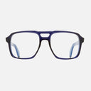 An image of the 1394 Aviator Optical in Classic Navy Blue frame frontal view with arms open