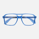 An image of the 1394 Optical Aviator Glasses Blue Crystal frame frontal view with arms closed