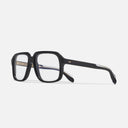 An image of the 1397 Optical Square Glasses Black frame side view with arms open