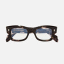 An image of the 1419 Rectangle Optical Glasses Grey Havana frame frontal view with arms closed