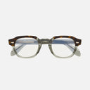 An image of the 1420 Round Optical Glasses Havana on Grey frame frontal view with arms closed