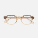 An image of the 1420 Round Optical Glasses Grey on Granny Chic frame frontal view with arms closed