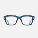 An image of the 1432 Square Optical in Deep Blue frame frontal view with arms open