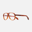 An image of the 9782 Aviator Opticals Havana Honey Turtleframe side view with arms open