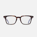 An image of the GR10 Square Opticals in Multi Havana frame frontal view with arms open