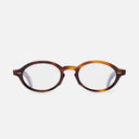 An image of the GR13 Oval Opticals in Havana frame frontal view with arms open
